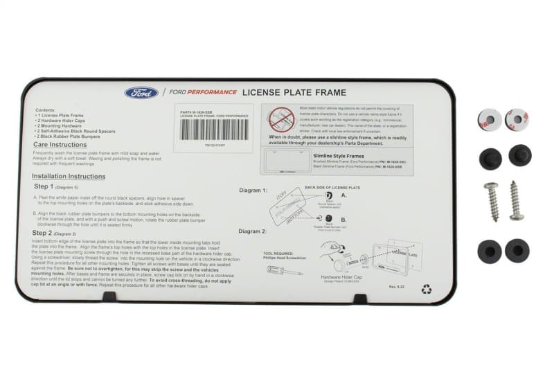 FR License Plate Frames - Photo - Unmounted