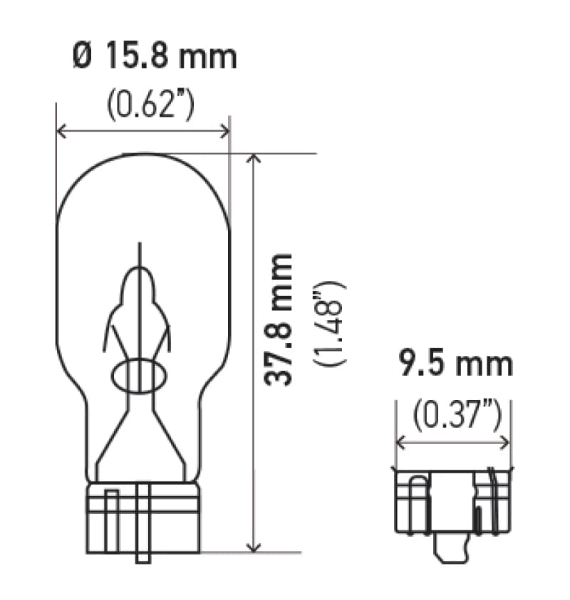 HELLA Miniature Bulb - Technical Drawing