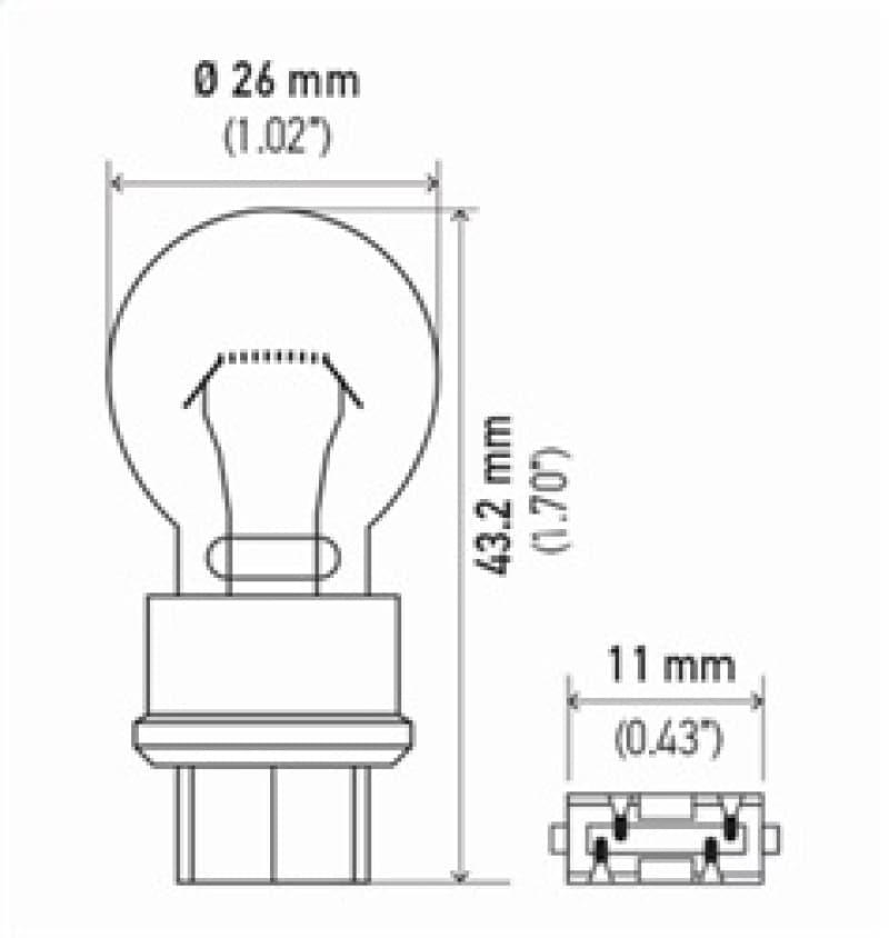HELLA Miniature Bulb - Technical Drawing
